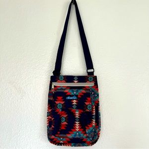 Kavu Keeper Mojave print - red blue native pattern shoulder bag